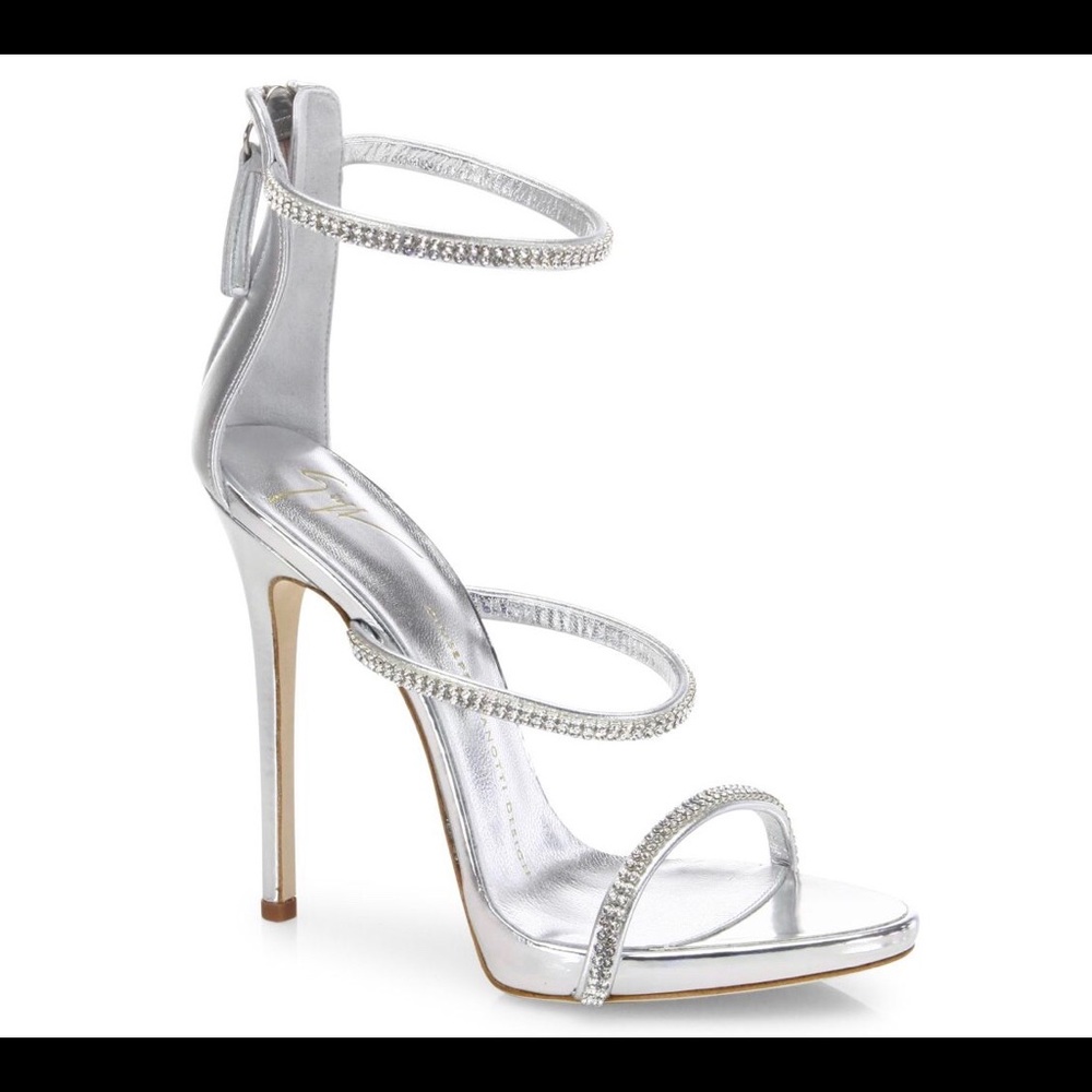 Giuseppe SwarovskiCrystal Accented Leather Sandal